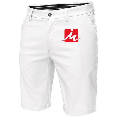 पुरुषों के आकस्मिक खिंचाव गोल्फ शॉर्ट्स पॉलिएस्टर स्पैन्डेक्स त्वरित सूखी सांस गोल्फ शॉर्ट्स